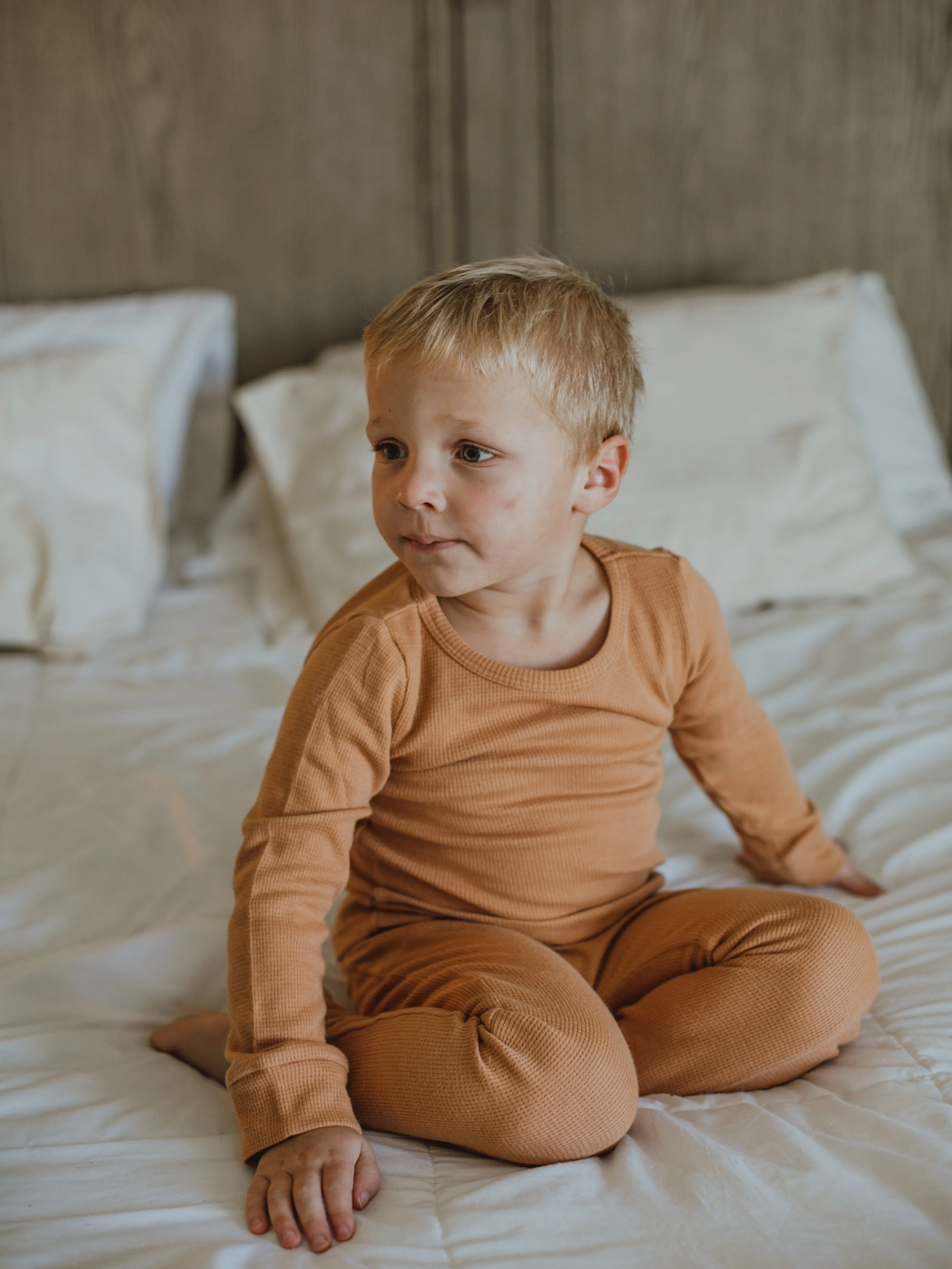 FINAL SALE - Organic Thermal Pajama Set -  GINGER