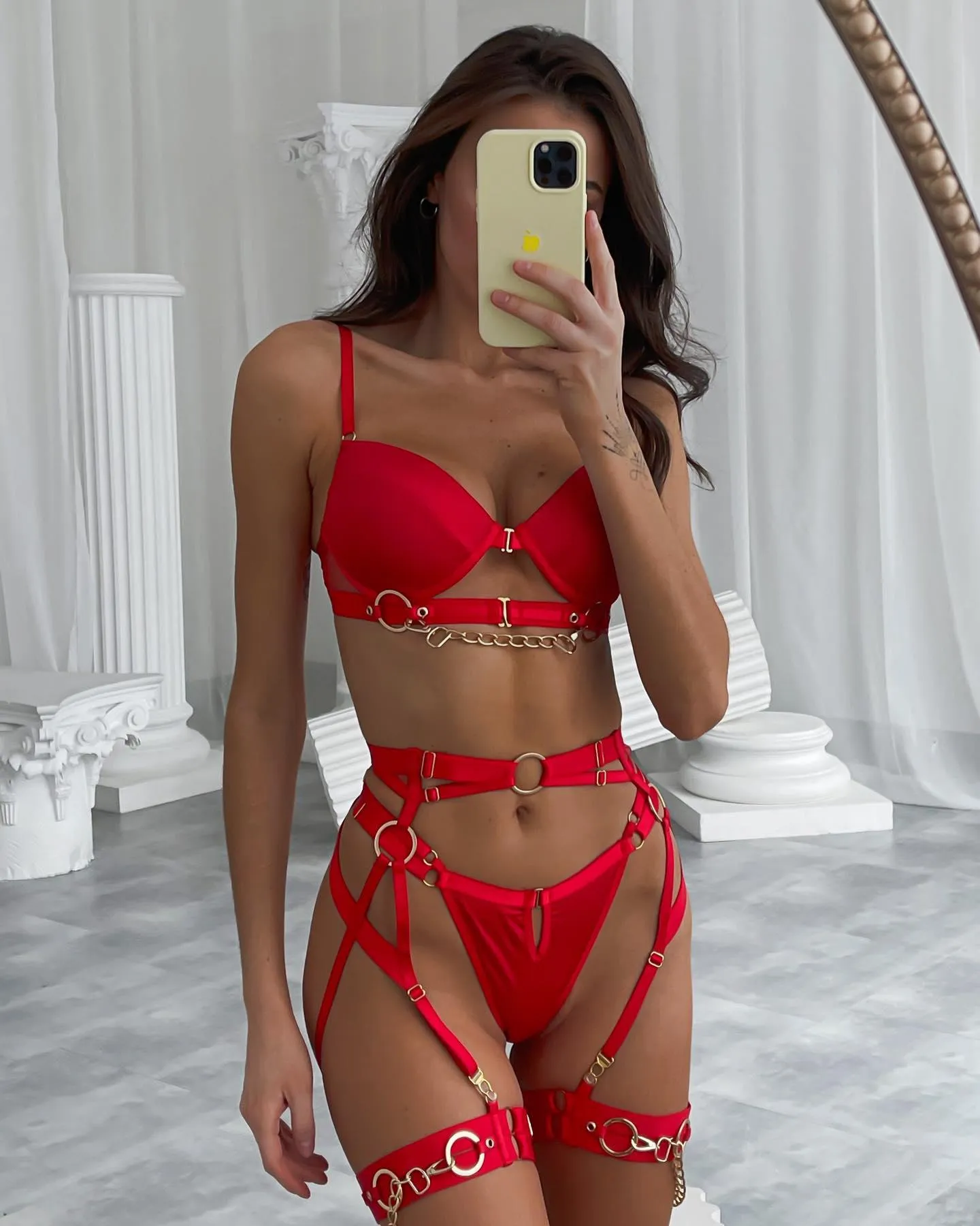 Fine Lingerie SexyFancy Underwear 5-Piece Delicate Luxury Set