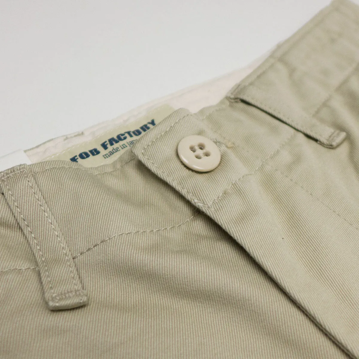 FOB Factory - Narrow US Chino Trousers - Beige