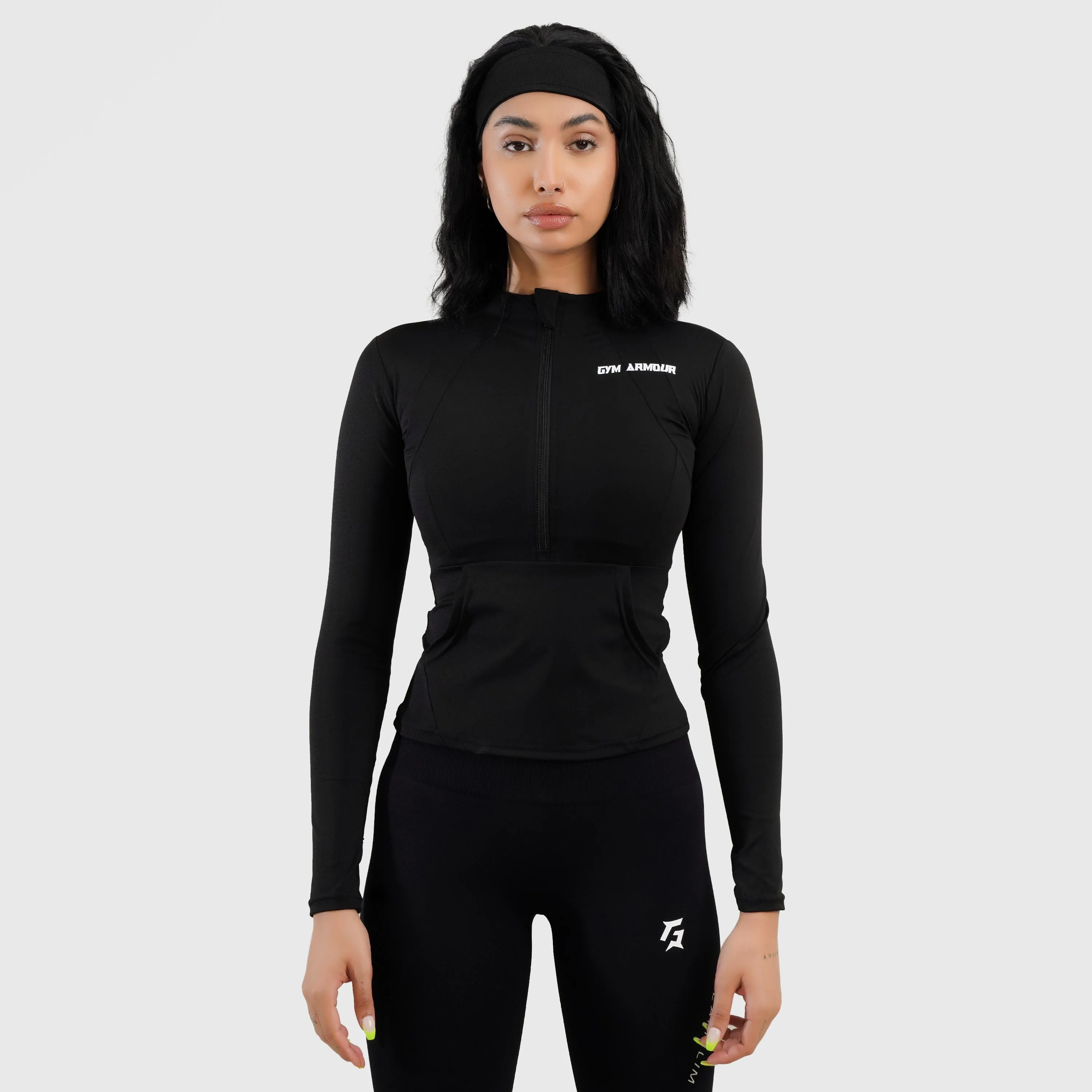 GA Half Zip Top (Black)