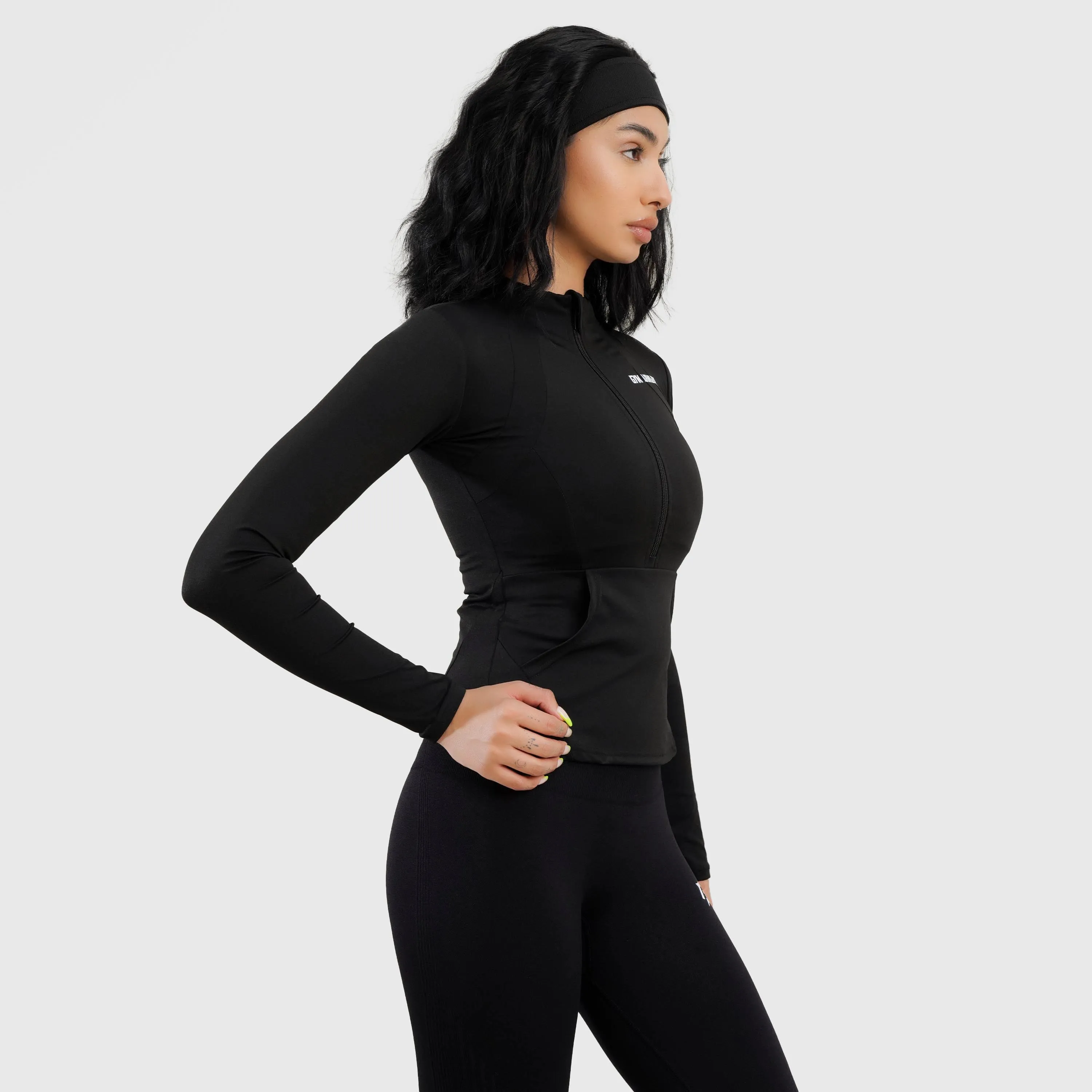 GA Half Zip Top (Black)