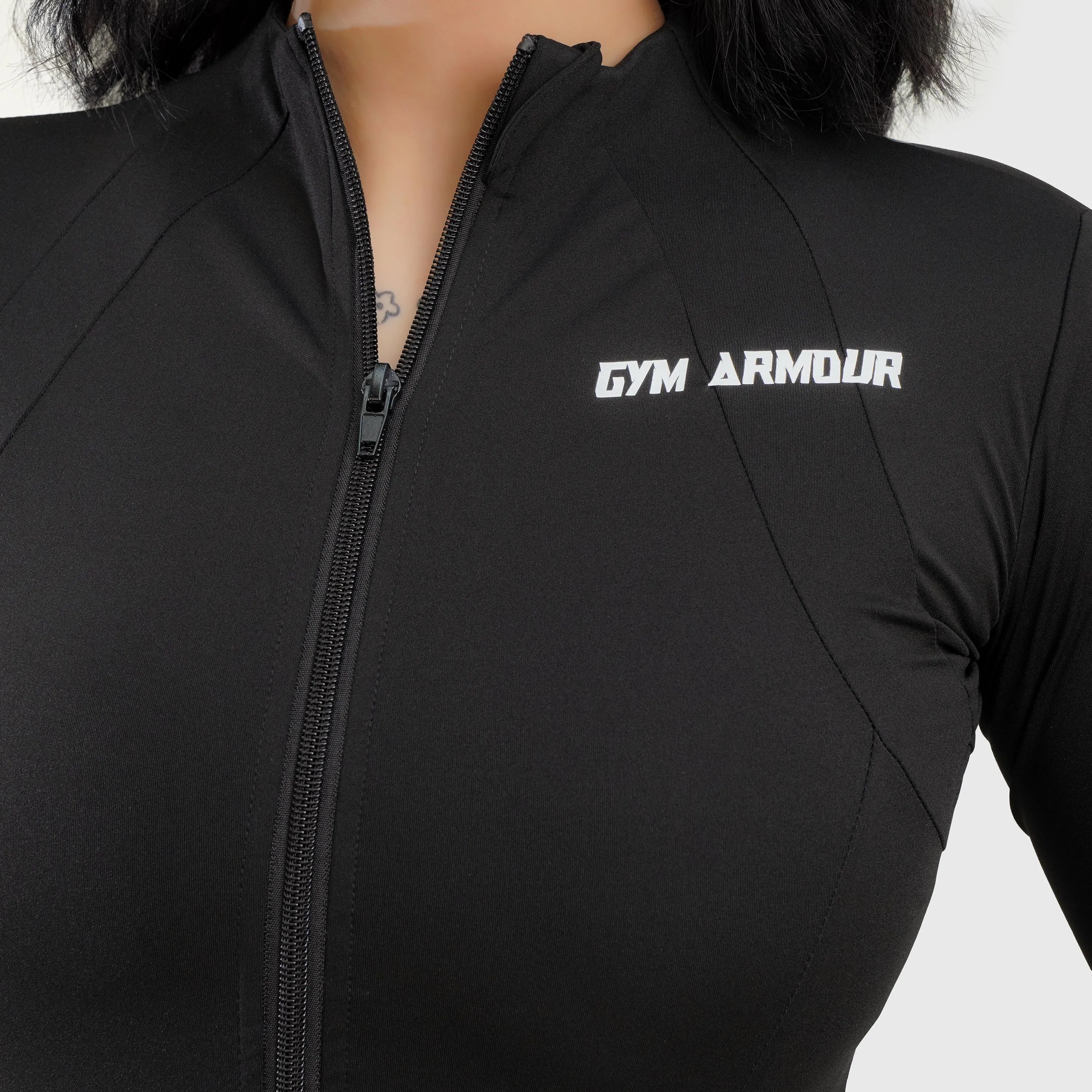 GA Half Zip Top (Black)