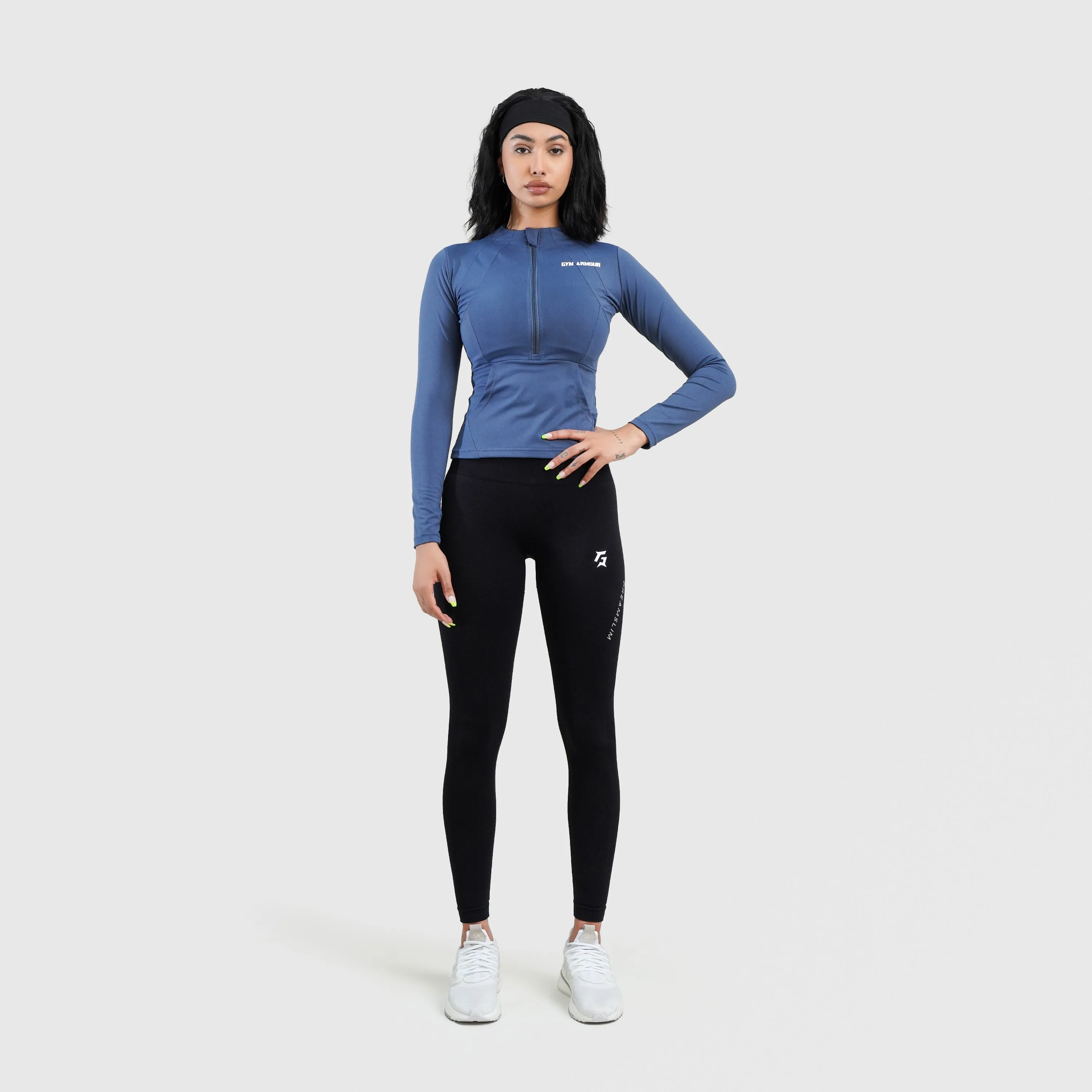 GA Half Zip Top (Blue)