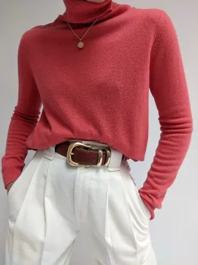 Grapefruit Cashmere Turtleneck