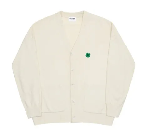 GRAVER  |[GRAVER]★CLOVER SMILE EMBROIDERY KNIT CARDIGAN