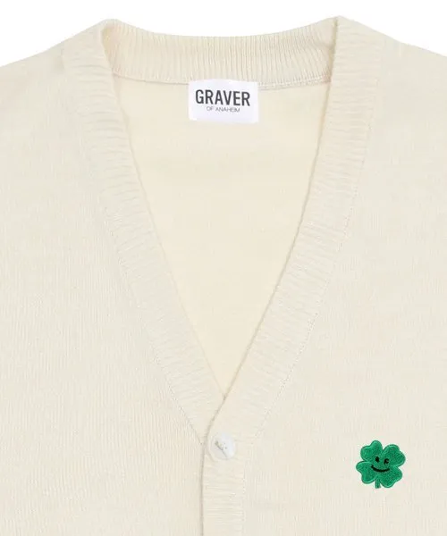 GRAVER  |[GRAVER]★CLOVER SMILE EMBROIDERY KNIT CARDIGAN