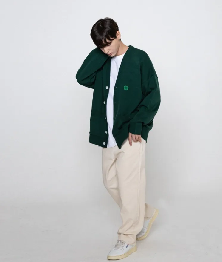 GRAVER  |[GRAVER]★CLOVER SMILE EMBROIDERY KNIT CARDIGAN