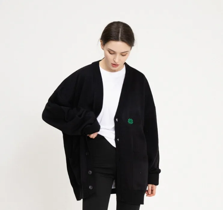 GRAVER  |[GRAVER]★CLOVER SMILE EMBROIDERY KNIT CARDIGAN