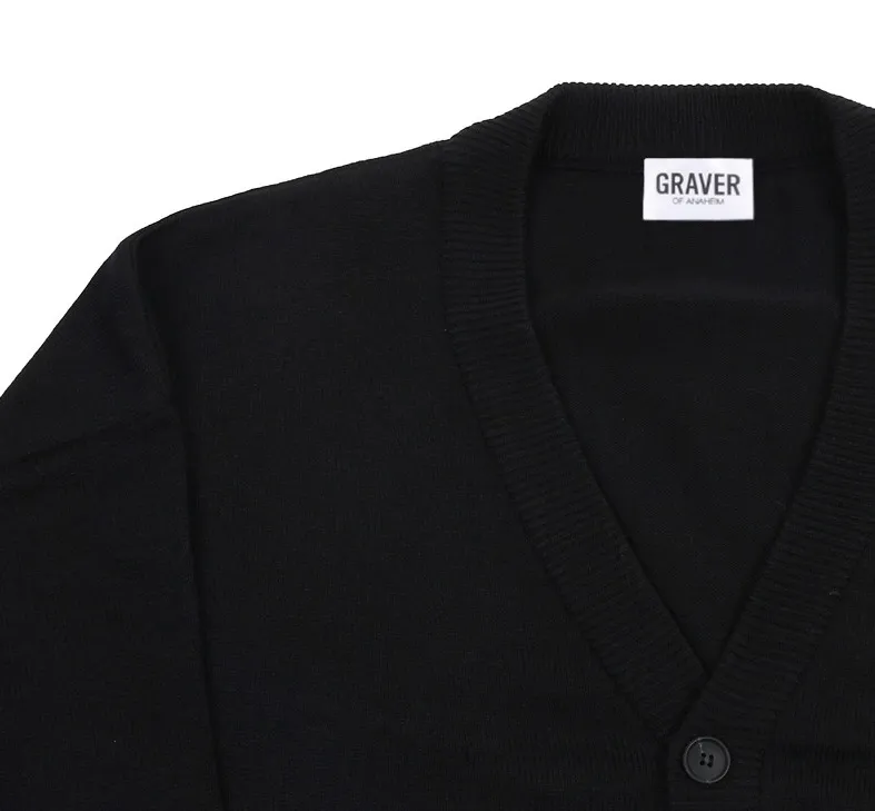 GRAVER  |[GRAVER]★G LOGO FLOCKING KNIT CARDIGAN