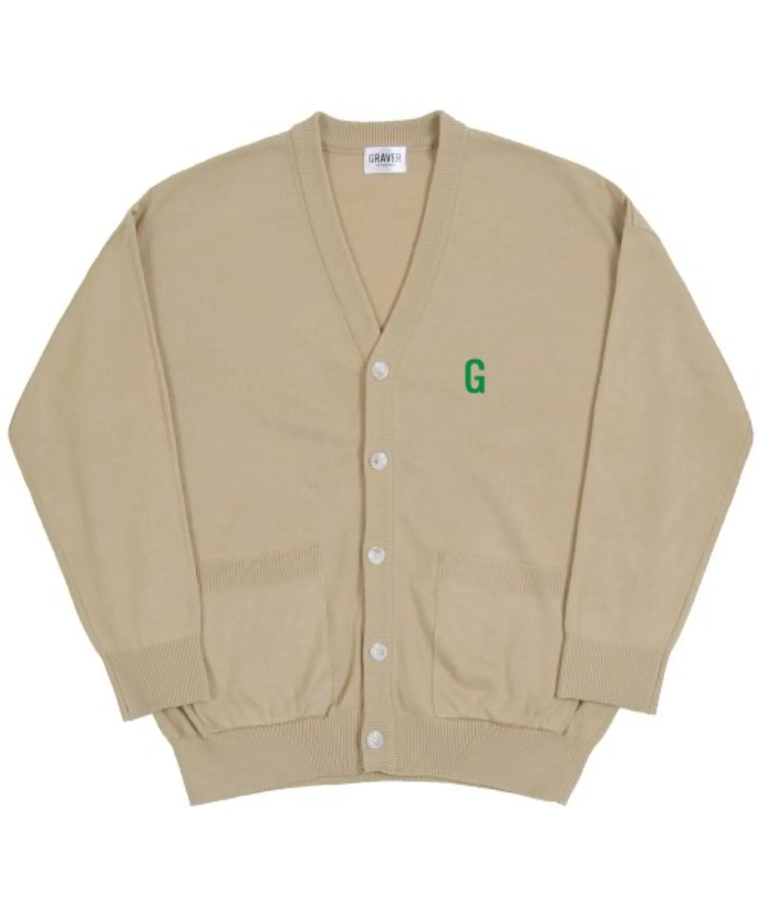 GRAVER  |[GRAVER]★G LOGO FLOCKING KNIT CARDIGAN