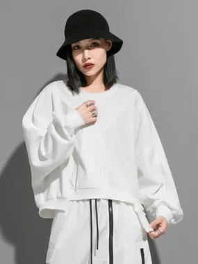 Hatsu Irregular Sweatshirt - White