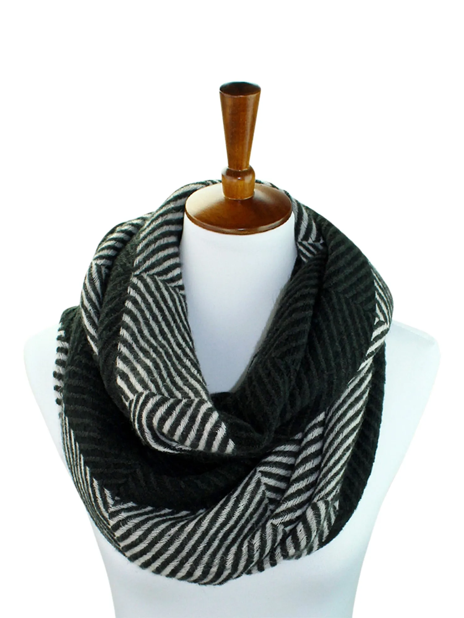 Herringbone Twill Winter Infinity Scarf