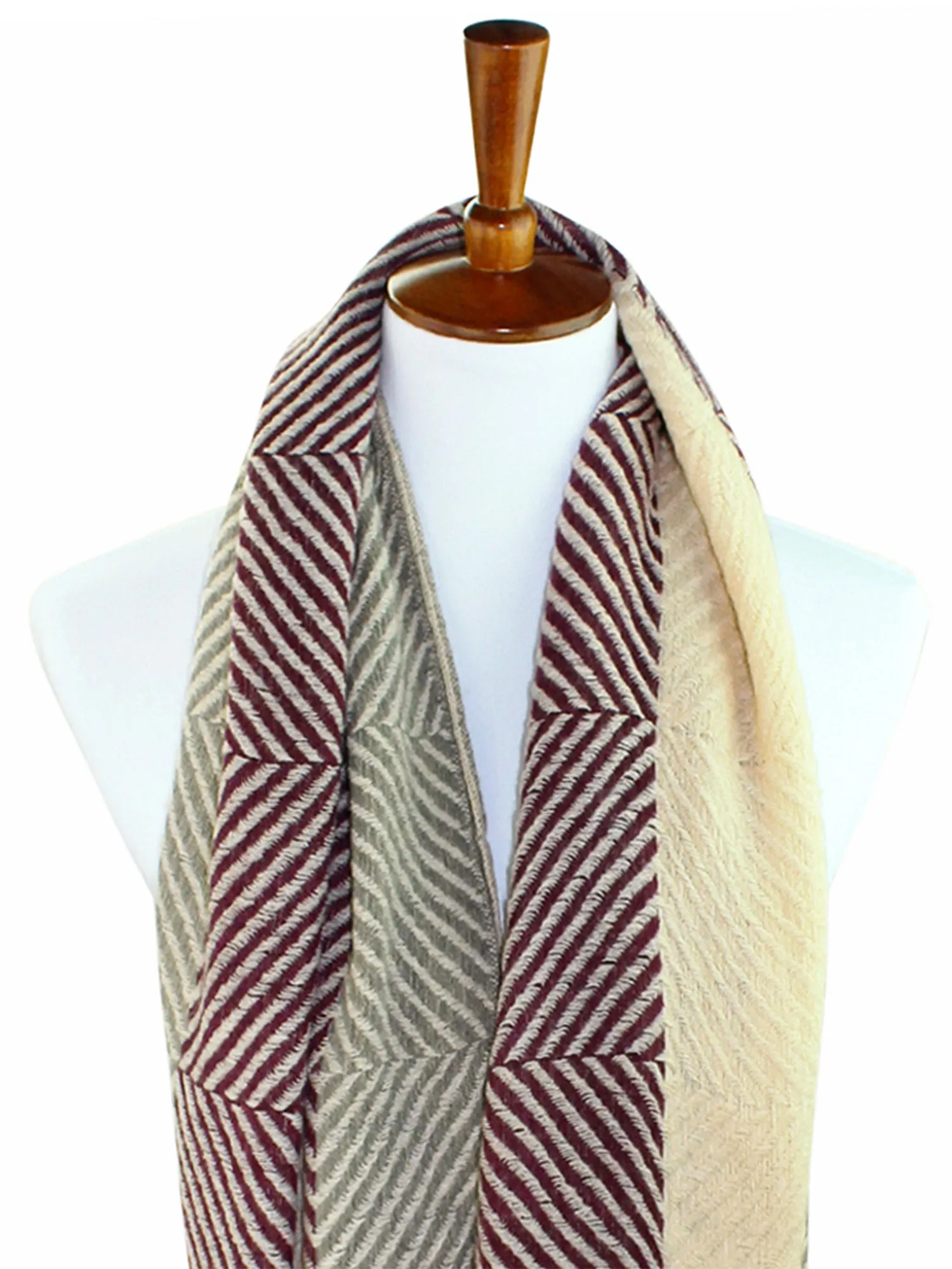 Herringbone Twill Winter Infinity Scarf