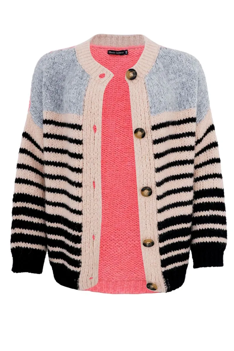 Hilda Knit Cardigan | Coral Nude | Strik fra Black Colour