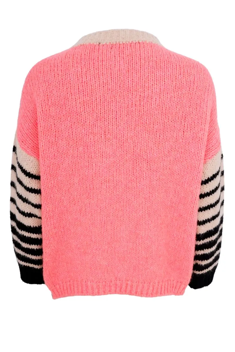 Hilda Knit Cardigan | Coral Nude | Strik fra Black Colour