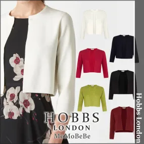 Hobbs London  |Casual Style Cropped Plain Medium Office Style Cardigans