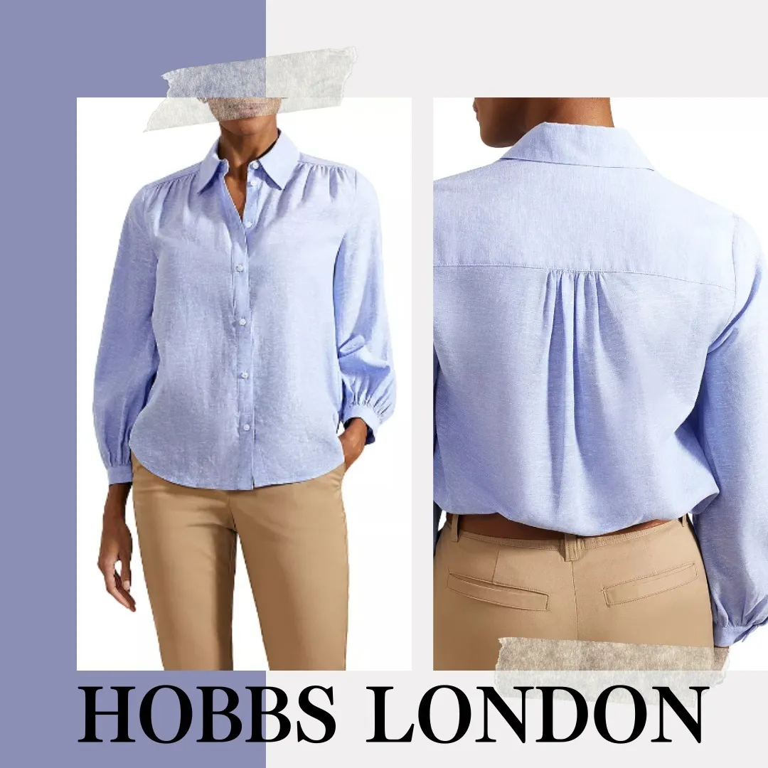 Hobbs London  |Casual Style Unisex Linen Blended Fabrics Long Sleeves Plain