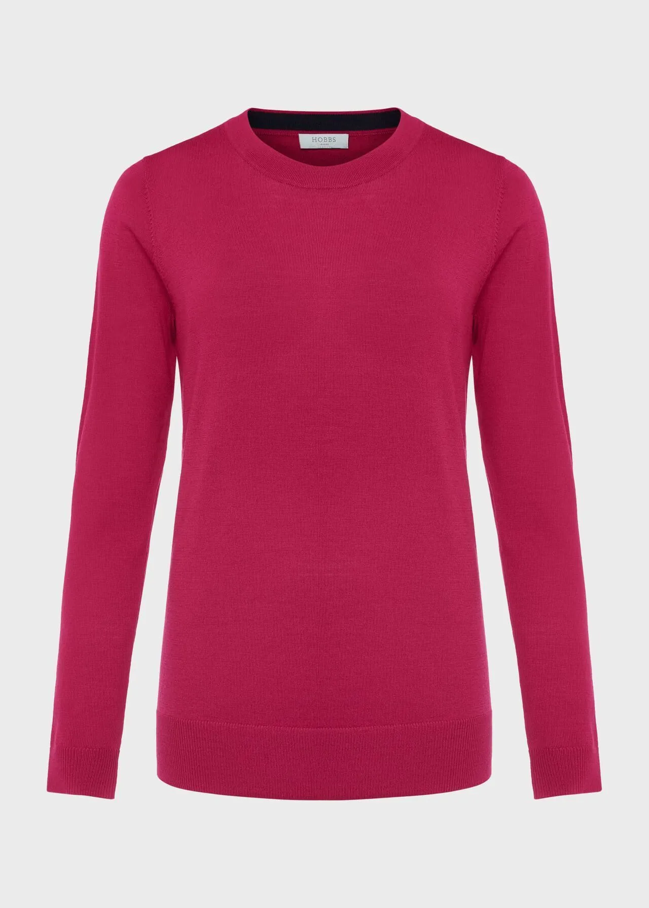 Hobbs London  |Crew Neck Casual Style Wool Street Style Long Sleeves Plain