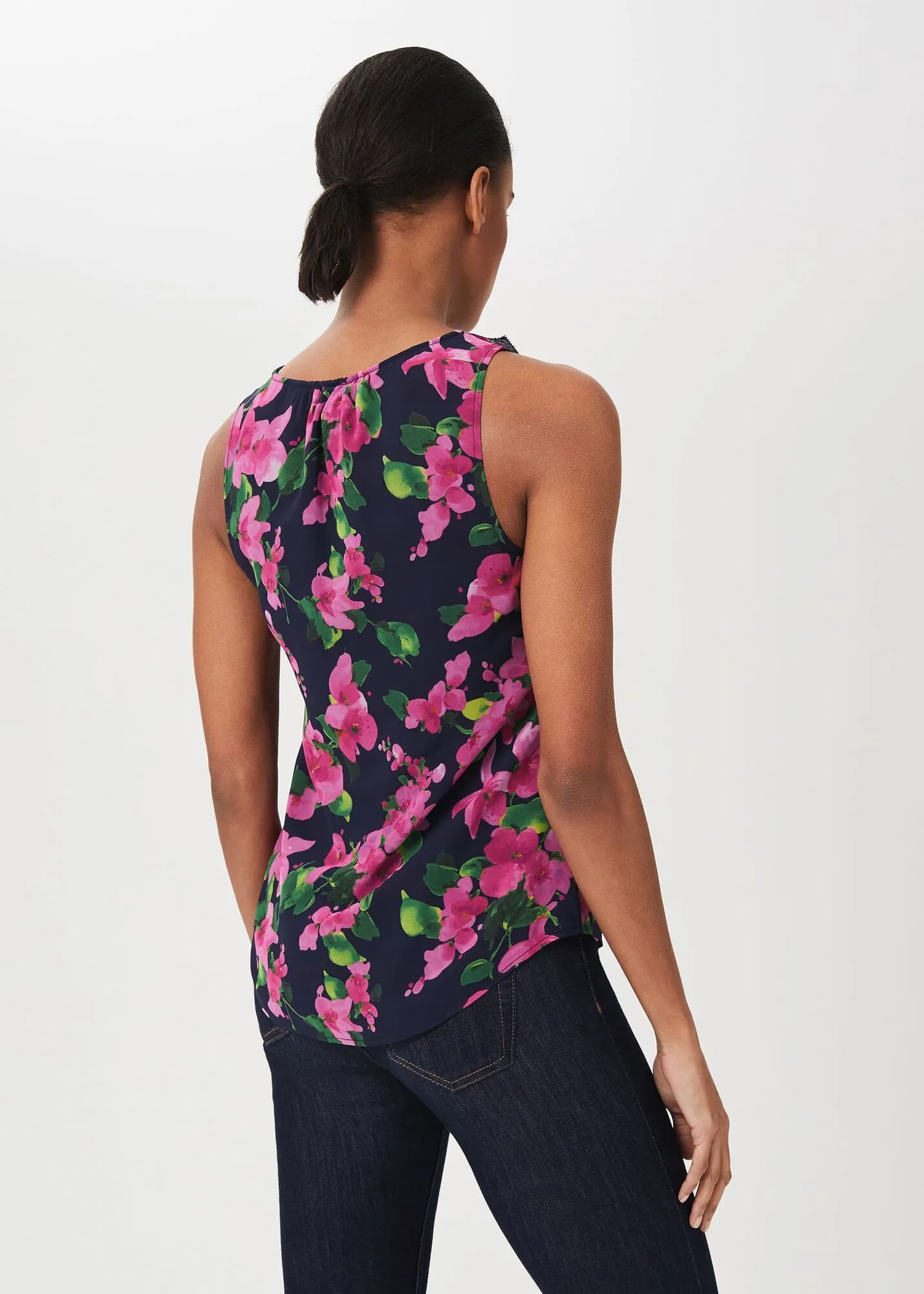 Hobbs London  |Flower Patterns Casual Style Sleeveless Medium Office Style