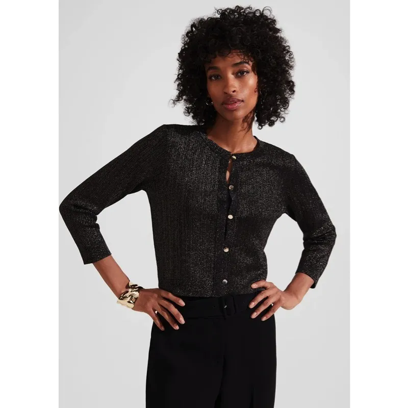 Hobbs London  |Rib Long Sleeves Party Style Office Style Elegant Style