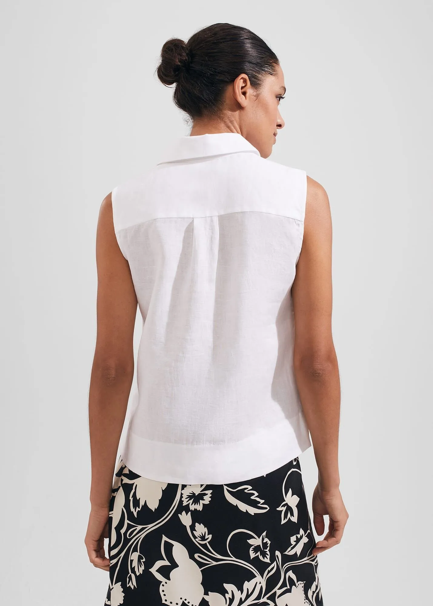 Hobbs London  |Short Casual Style Linen Sleeveless Plain Office Style