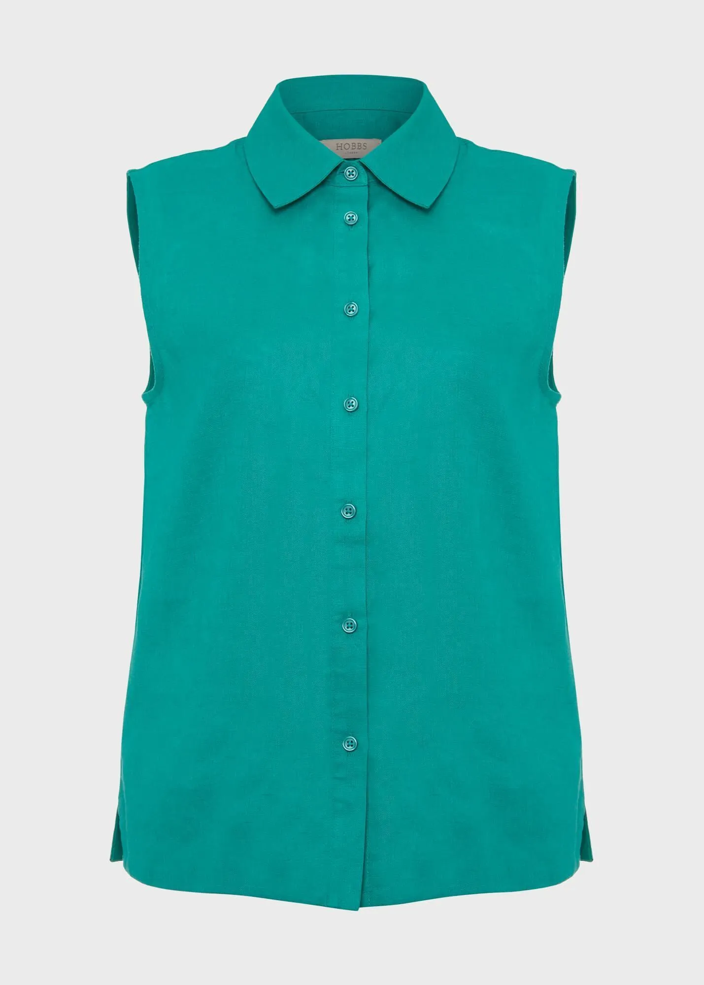 Hobbs London  |Short Casual Style Linen Sleeveless Plain Office Style