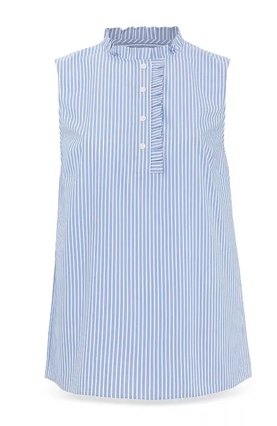 Hobbs London  |Stripes Casual Style Blended Fabrics Sleeveless Cotton