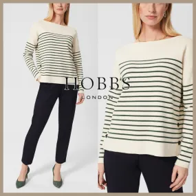 Hobbs London  |Stripes Casual Style Nylon Blended Fabrics Street Style