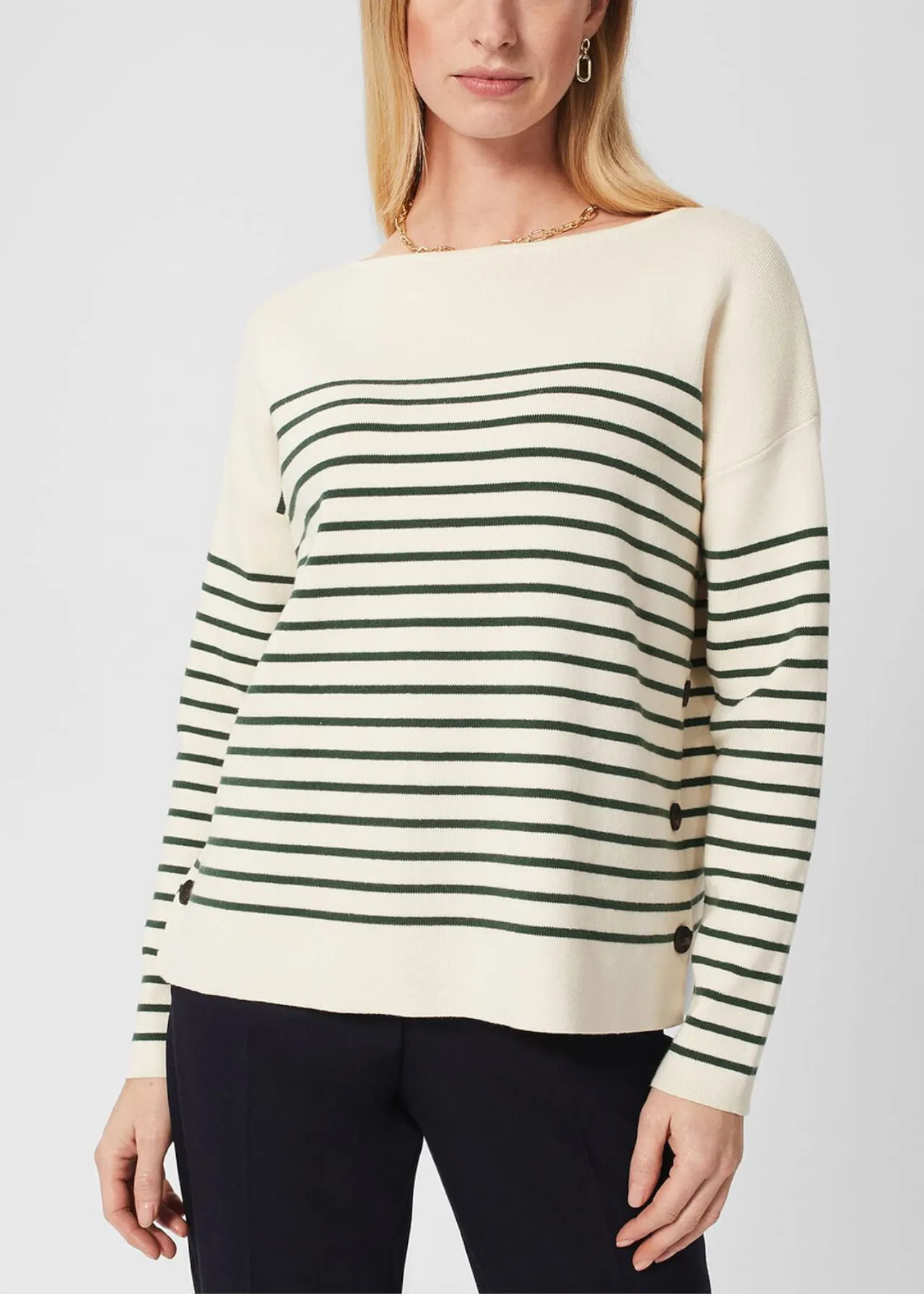 Hobbs London  |Stripes Casual Style Nylon Blended Fabrics Street Style