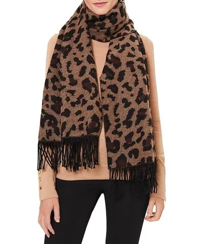 Hobbs London Zaria Leopard Print Scarf