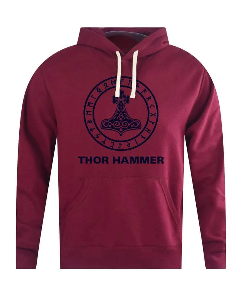 Hoodie Thor Hammer-Maroon