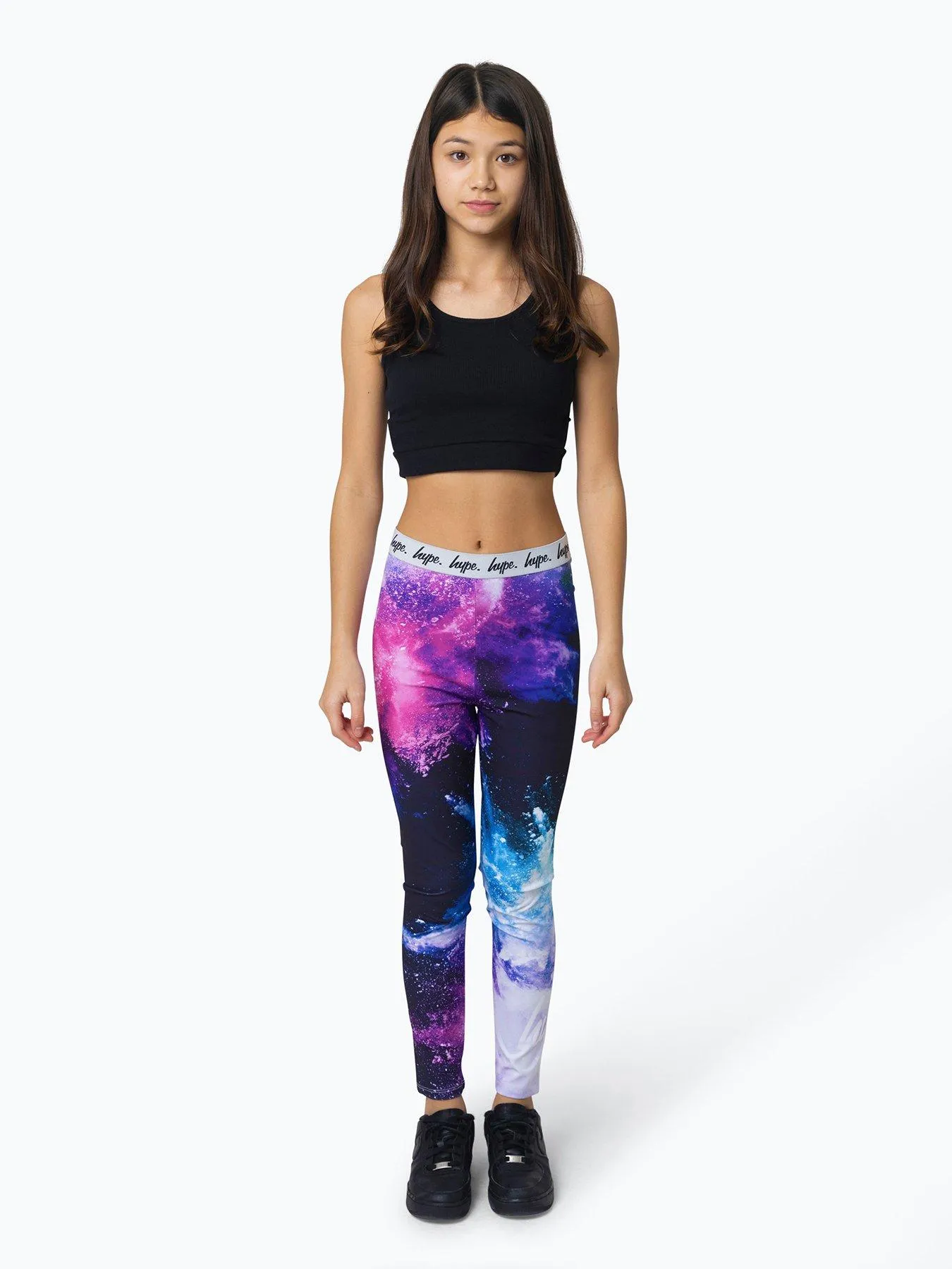 Hype Girls Multi Purple Chalk Leggings