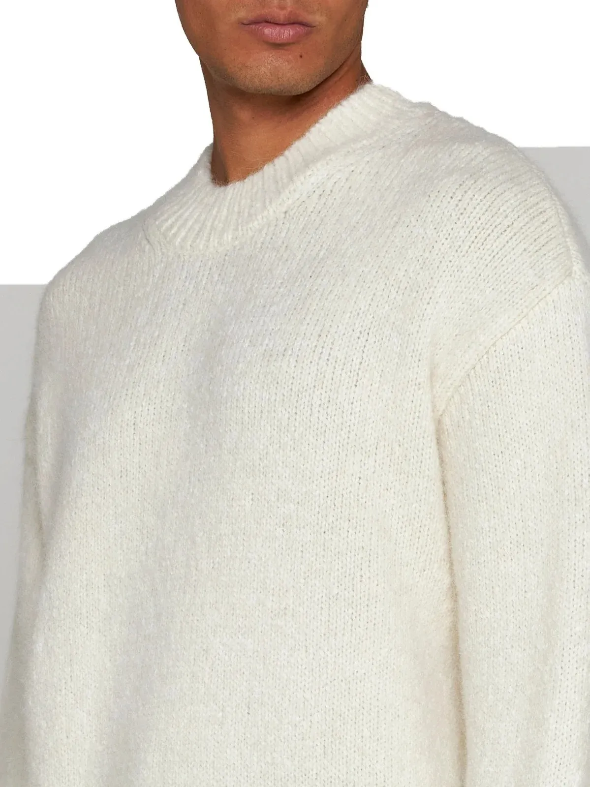 JACQUEMUS  |Crew Neck Blended Fabrics Long Sleeves Plain Logo