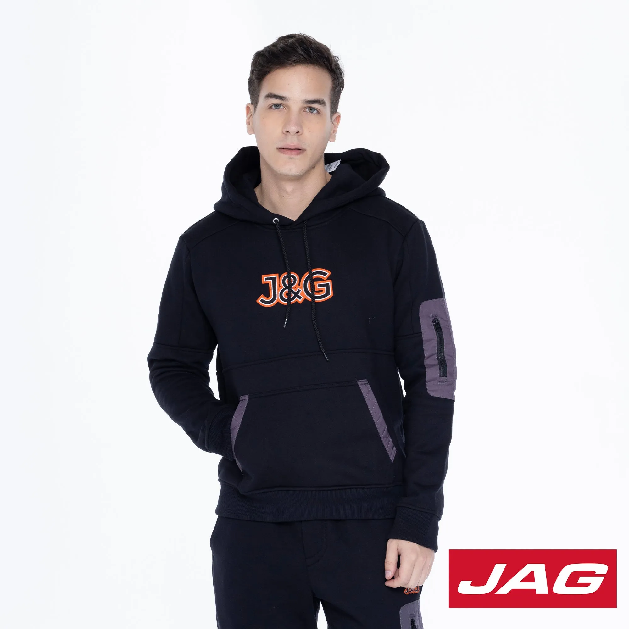 J&G Boy's Moto Fit Hoodie Jacket