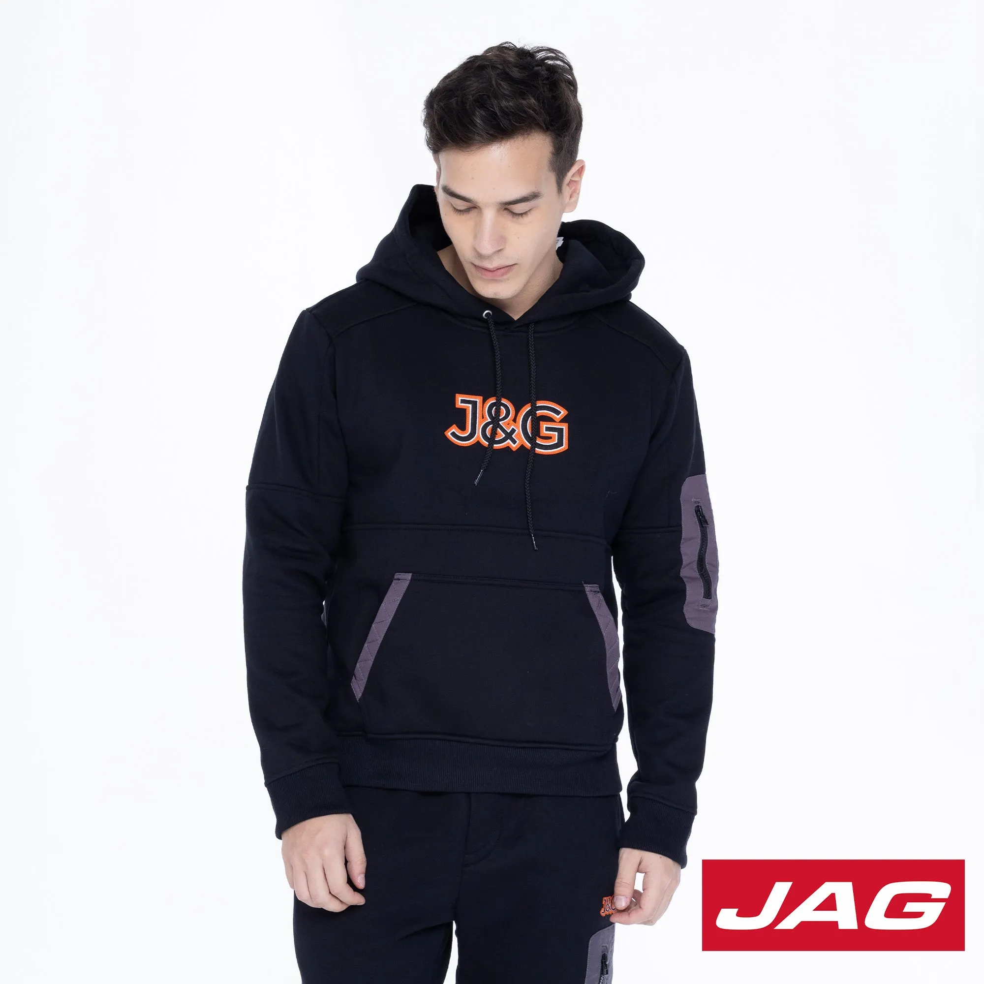 J&G Boy's Moto Fit Hoodie Jacket