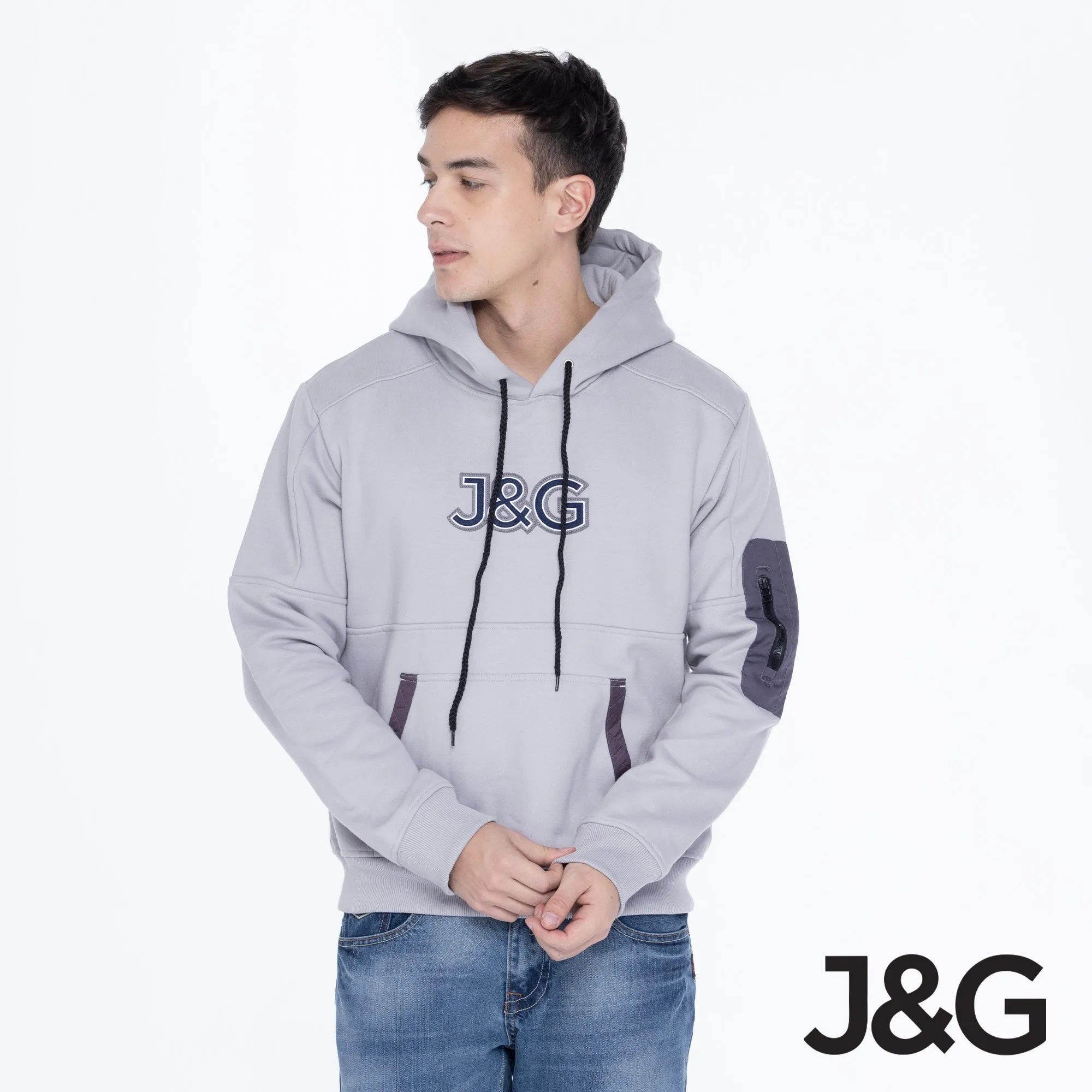 J&G Boy's Moto Fit Hoodie Jacket