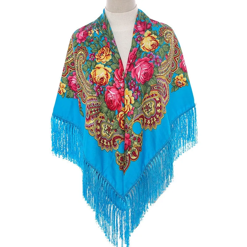 Keyed- Piano Shawl Style Fringed Scarf Shawl 18 Color Ways