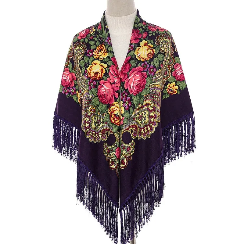 Keyed- Piano Shawl Style Fringed Scarf Shawl 18 Color Ways