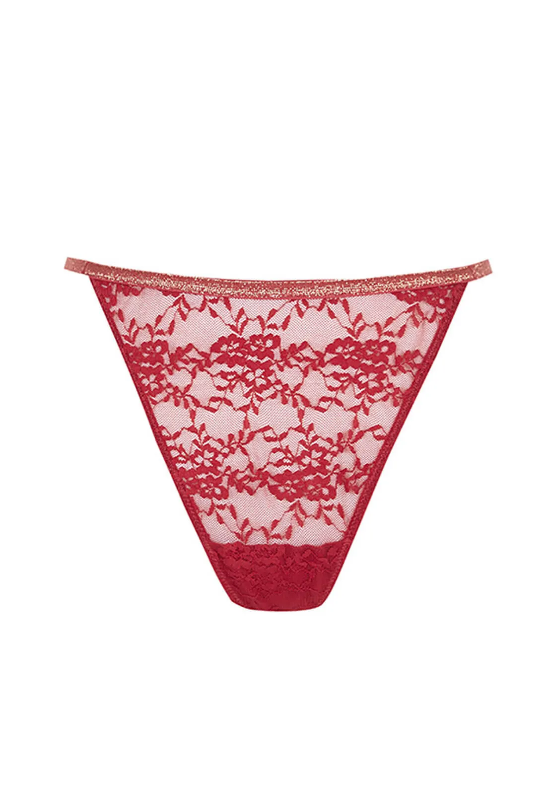 Lace Thong - Red