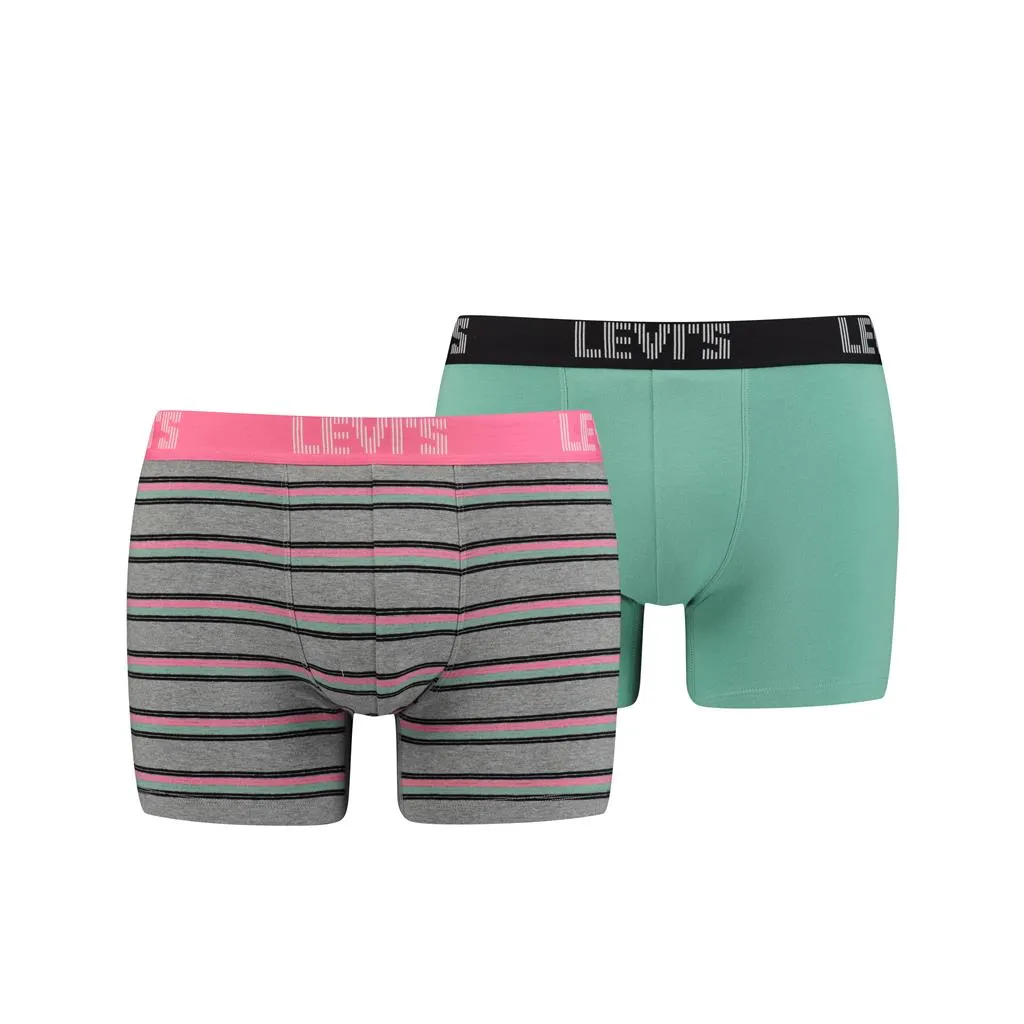 Levi's Mens 'Stripe' Boxer Brief/ Trunks (2-Pack)