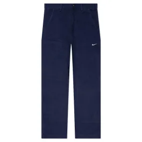 Life Double Front Trousers - Midnight Navy/White