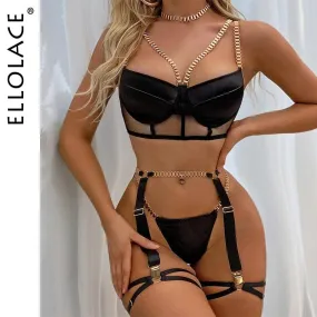 Lingerie With Chain Strap SexyUnderwear 6-Piece Sensual Set