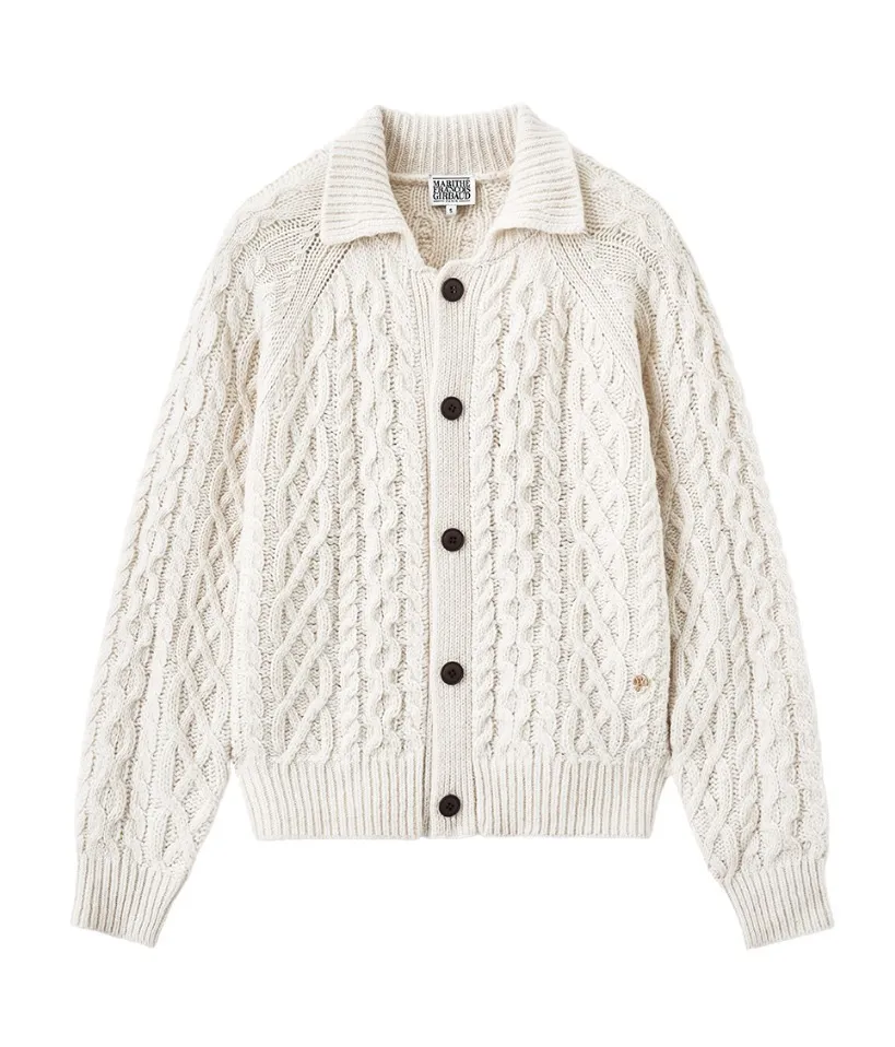 Marithe + Francois Girbaud  |[MARITHE]★ CABLE COLLAR CARDIGAN