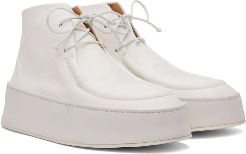 Marsèll White Cassapana Boots