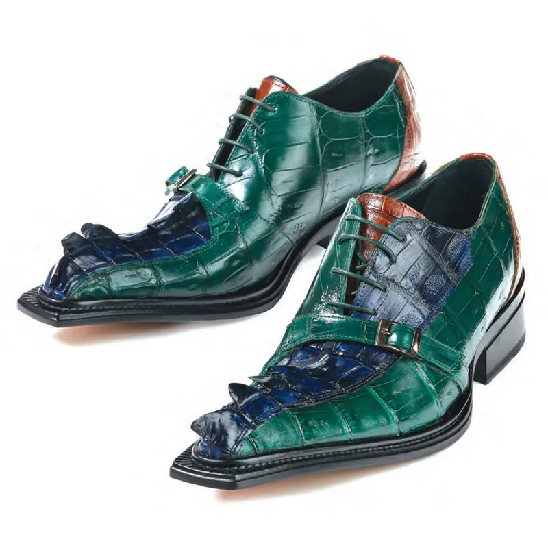 Mauri 44190 Raptor Hornback & Croc Shoes Iris Blue / Country Green (Special Order)