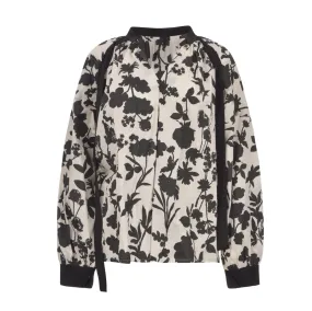 MaxMara  |Flower Patterns Long Sleeves Cotton Shirts & Blouses