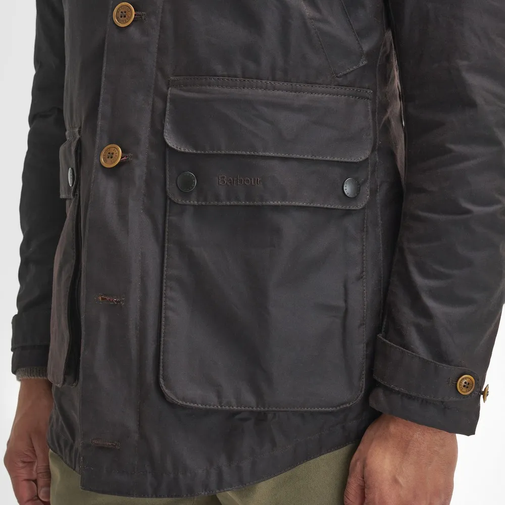 Mens Brown Game Waxed Parka