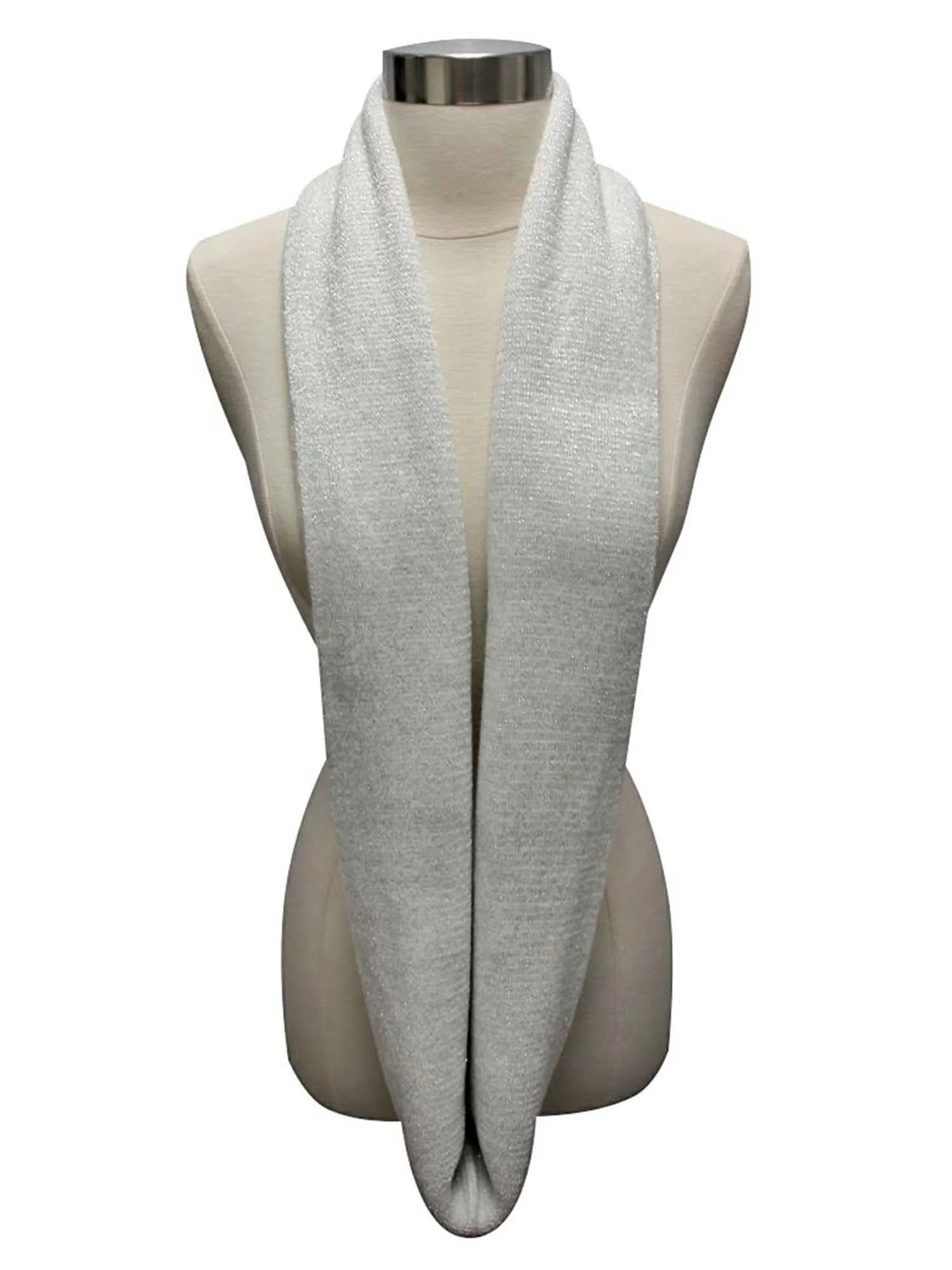 Metallic Winter Knit Circle Infinity Scarf