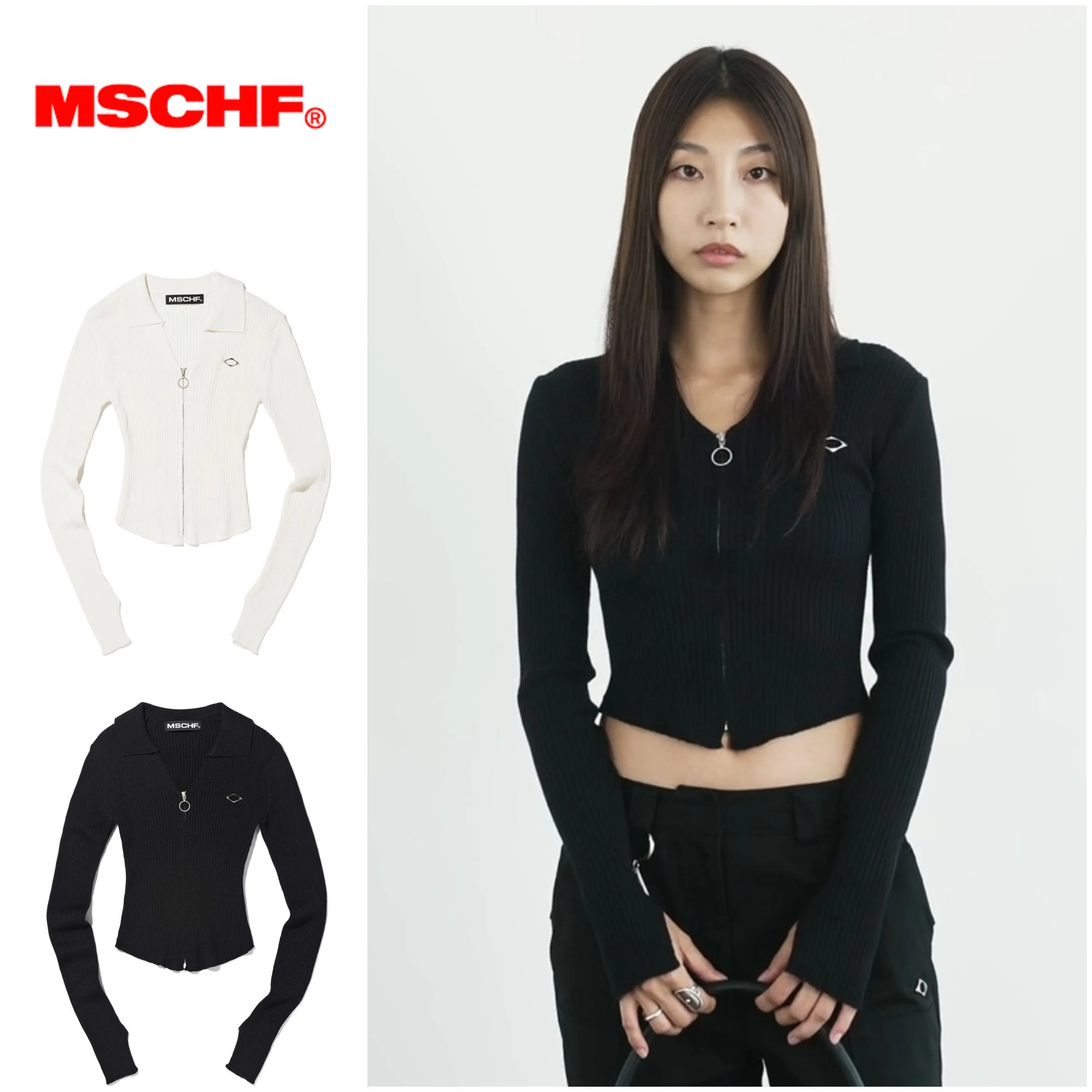 MISCHIEF  |Street Style Long Sleeves Logo Cardigans