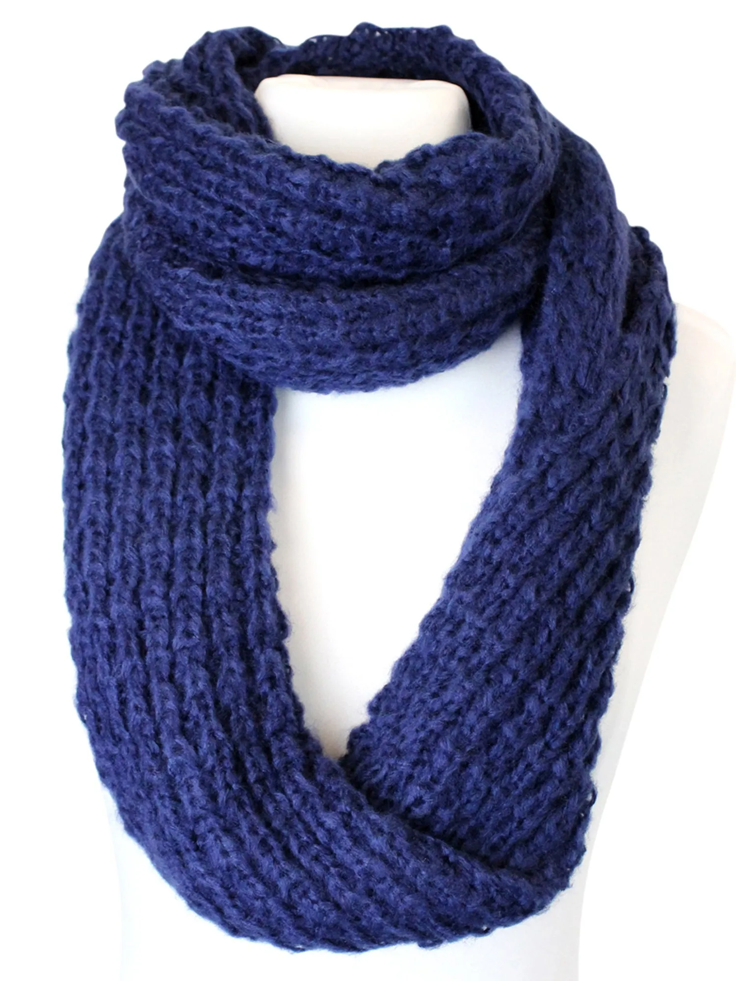 Mohair Winter Knit Infinity Scarf